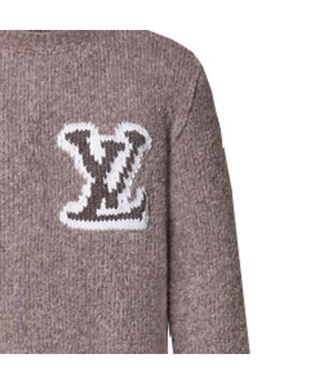 LOUIS VUITTON Коричневый хлопковый джемпер / свитер, фото 4