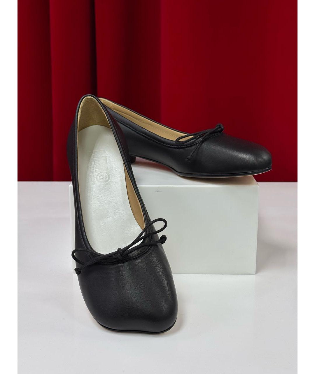 MM6 MAISON MARGIELA Черные кожаные балетки, фото 8