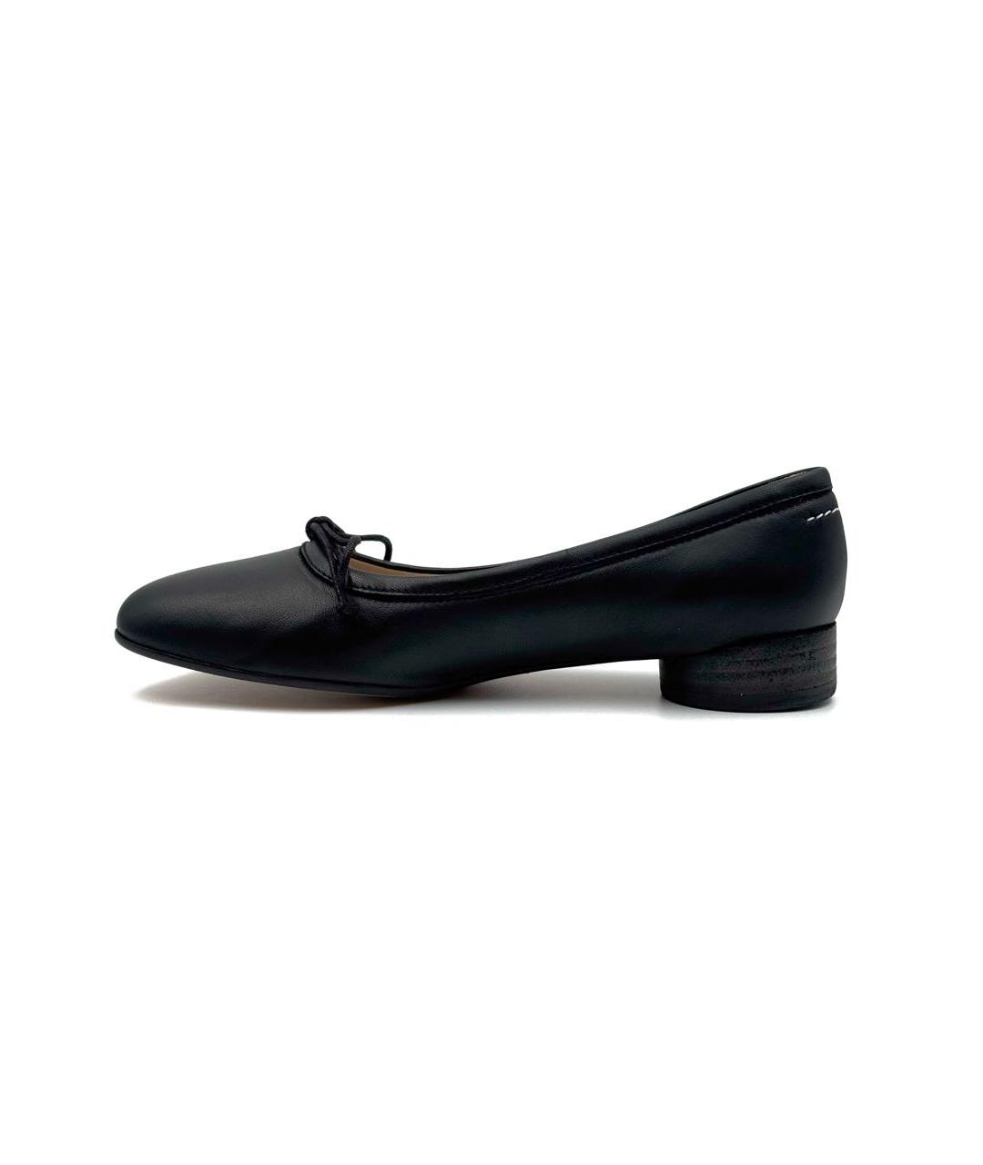 MM6 MAISON MARGIELA Черные кожаные балетки, фото 6