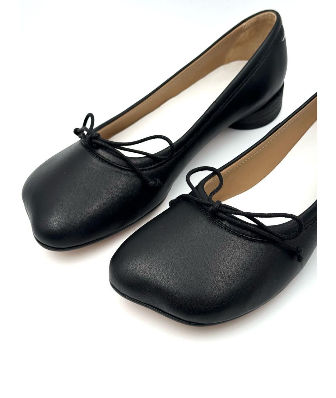 MM6 MAISON MARGIELA Черные кожаные балетки, фото 3