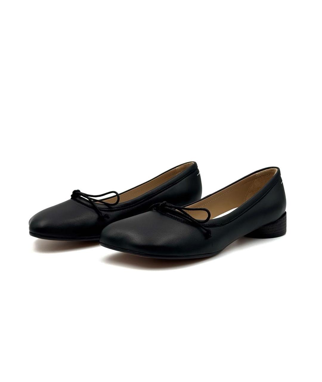 MM6 MAISON MARGIELA Черные кожаные балетки, фото 2