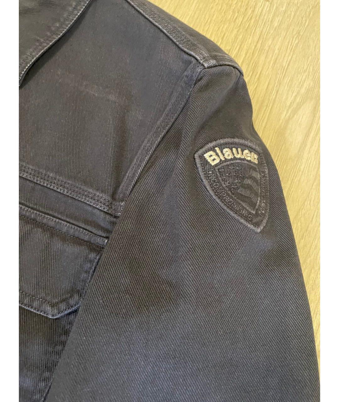 BLAUER Темно-синяя деним куртка, фото 5
