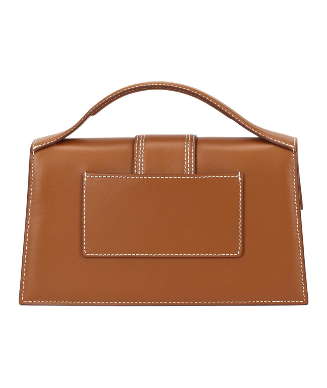 JACQUEMUS Коричневая кожаная сумка через плечо, фото 3