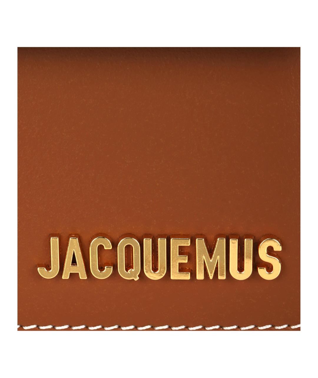 JACQUEMUS Коричневая кожаная сумка через плечо, фото 5