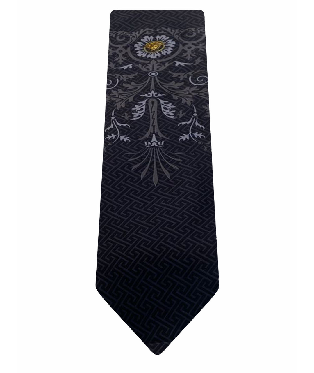 VERSACE Темно-синий шелковый галстук, фото 1