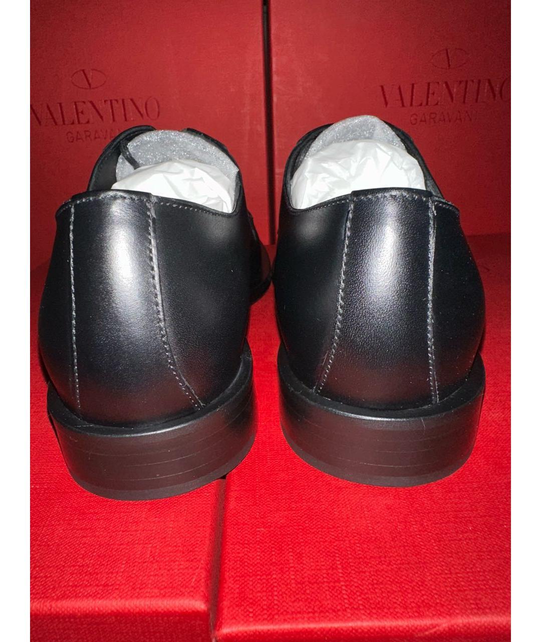 VALENTINO Черные кожаные брогги и оксфорды, фото 4
