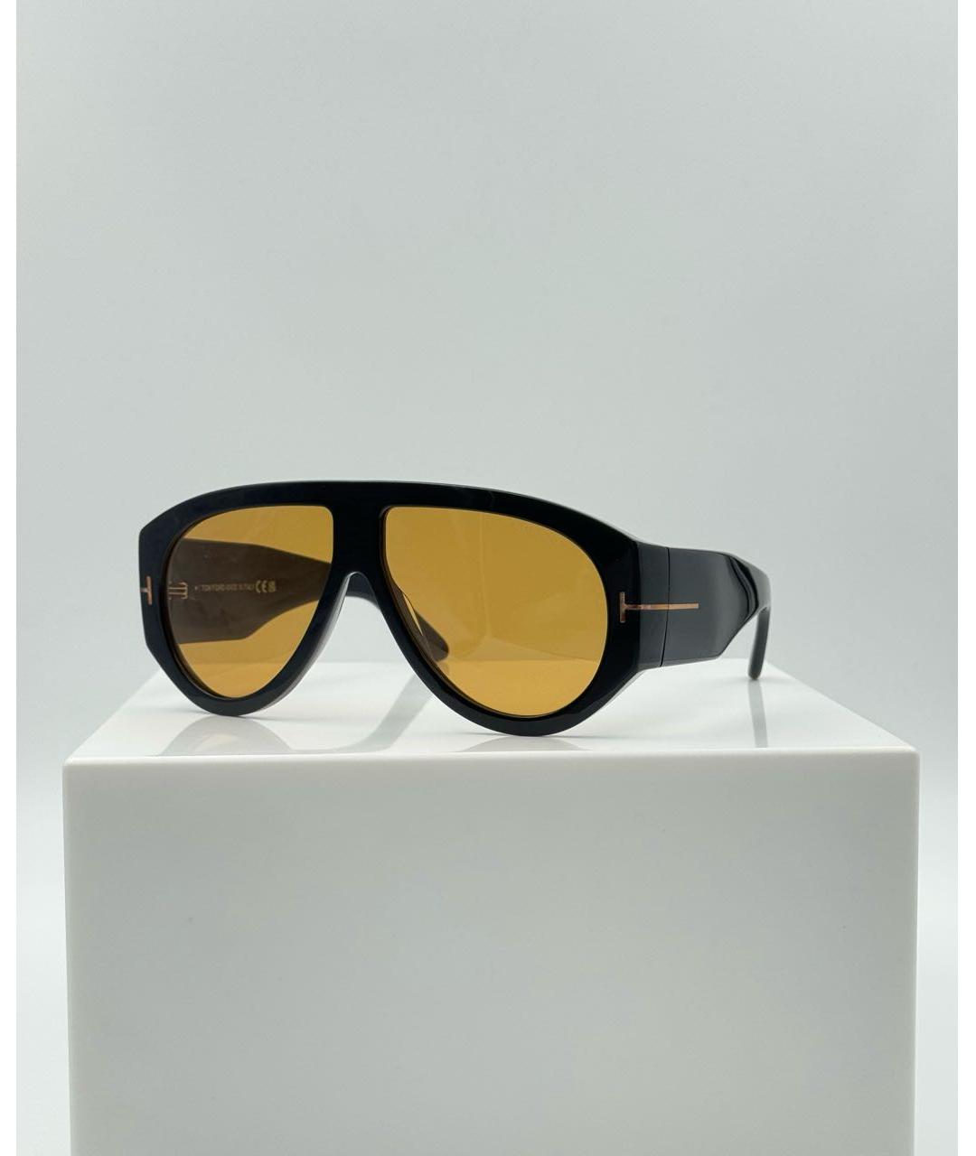 TOM FORD Черные пластиковые солнцезащитные очки, фото 5
