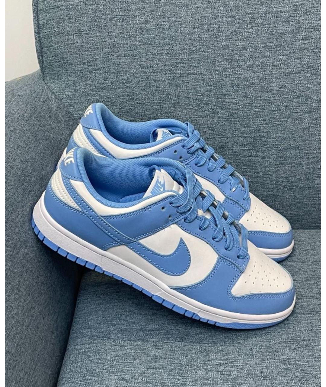 NIKE Голубые кожаные кеды, фото 7