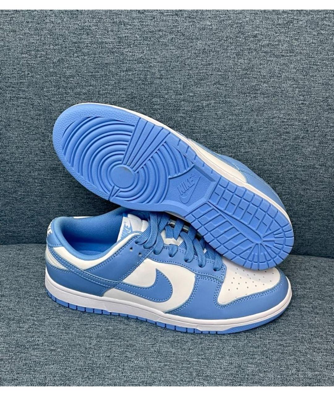 NIKE Голубые кожаные кеды, фото 5