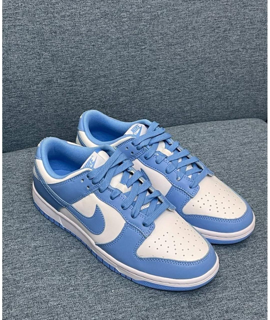 NIKE Голубые кожаные кеды, фото 6