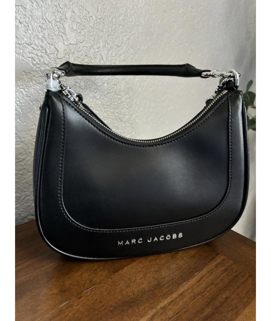 MARC JACOBS Черная кожаная сумка с короткими ручками, фото 5