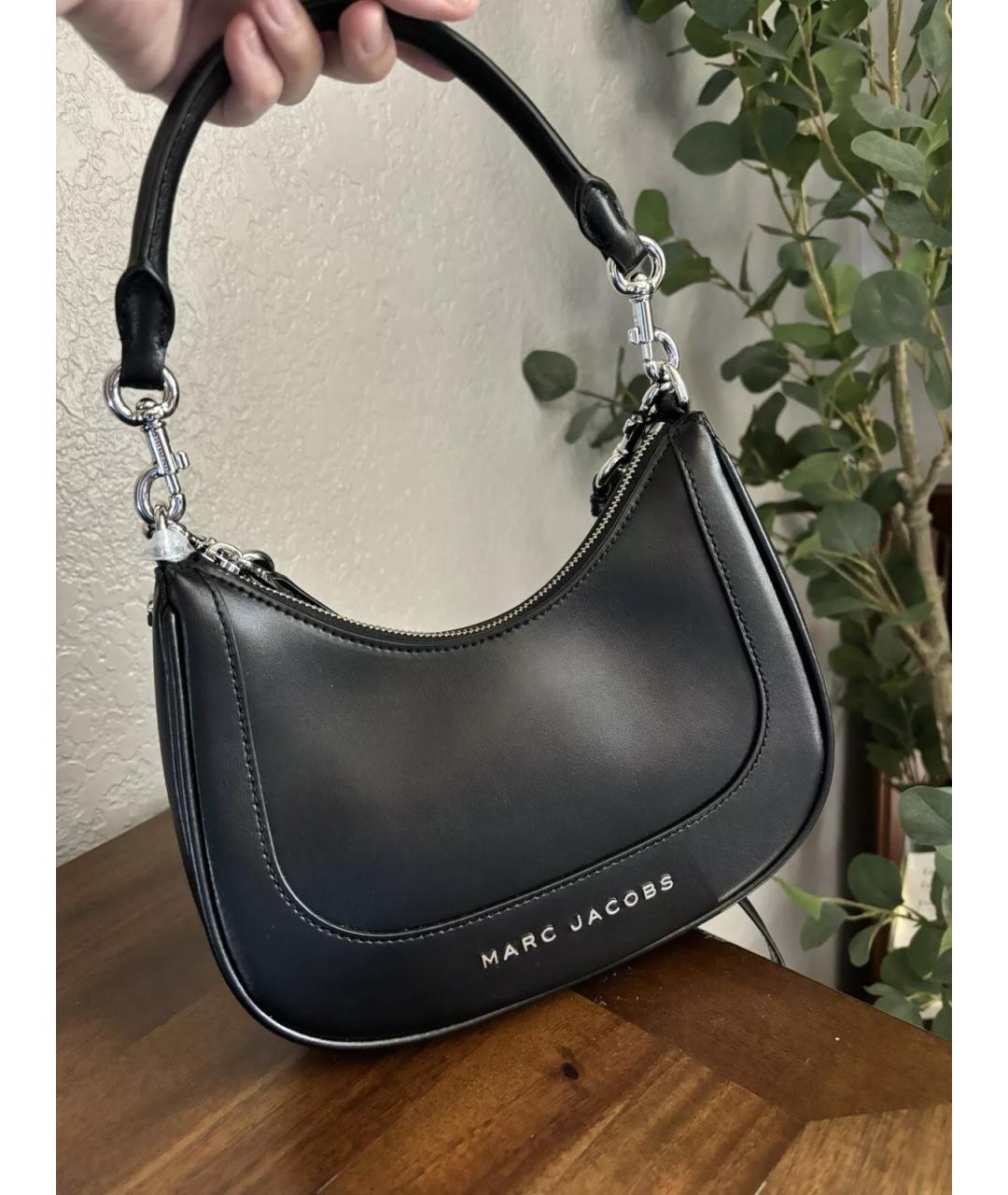 MARC JACOBS Черная кожаная сумка с короткими ручками, фото 6