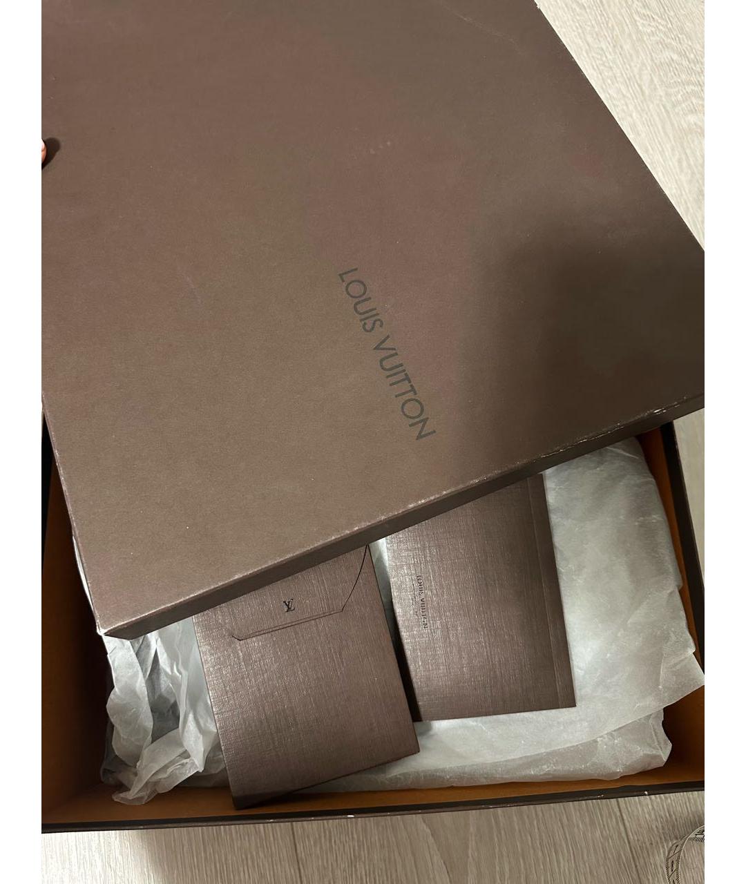 LOUIS VUITTON Черные кожаные высокие кроссовки / кеды, фото 7