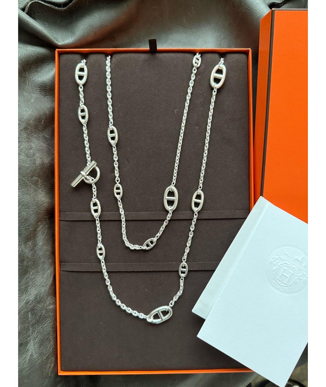 HERMES Серебряная серебряная цепочка, фото 3