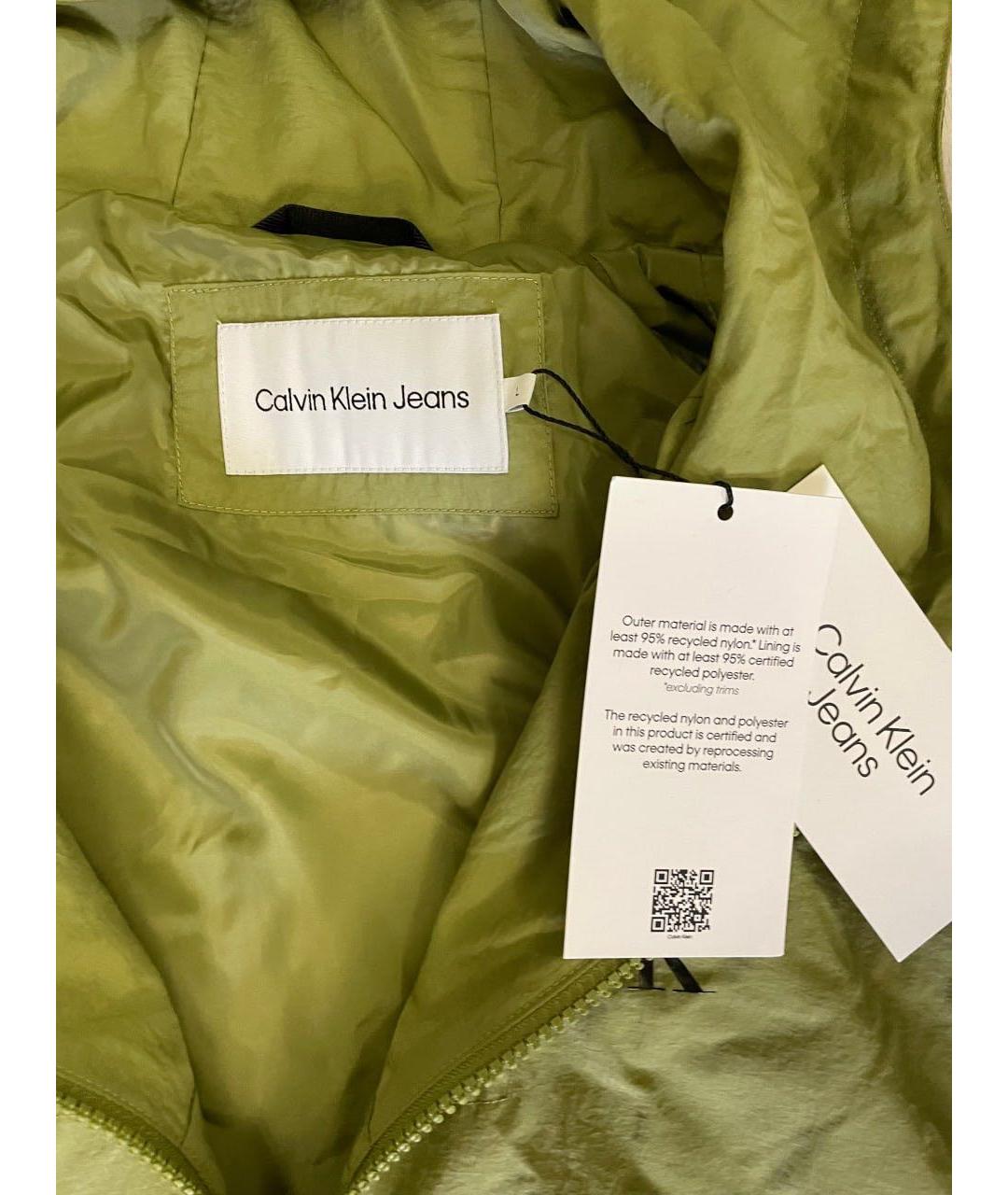 CALVIN KLEIN Хаки полиэстеровая куртка, фото 3