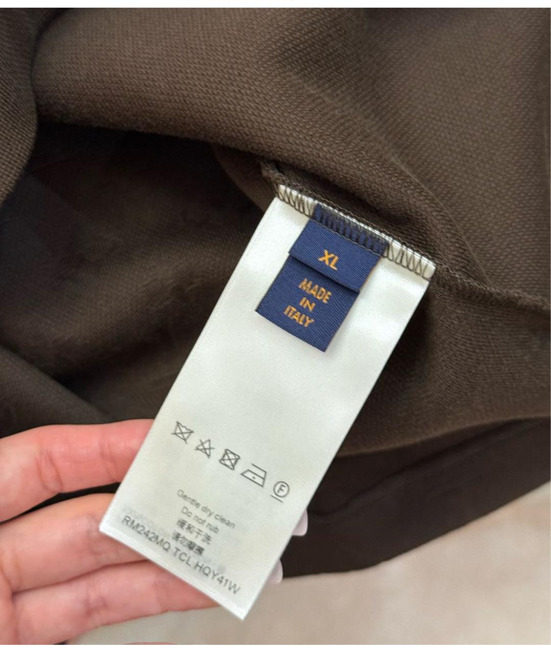 LOUIS VUITTON Коричневая футболка, фото 4