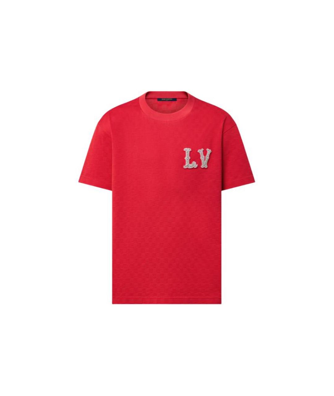 LOUIS VUITTON Красная хлопковая футболка, фото 3