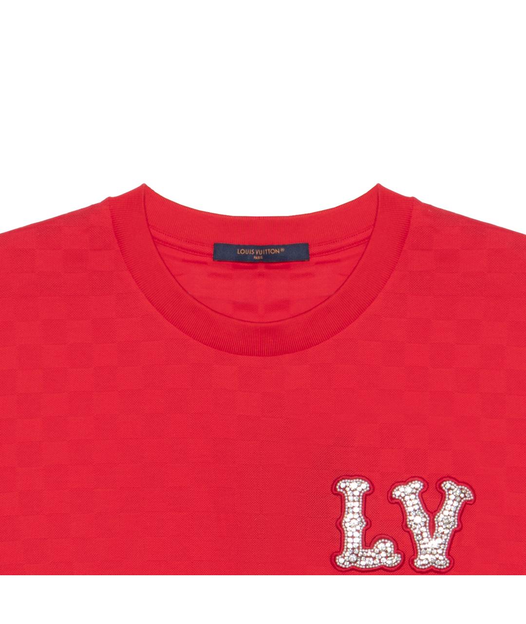 LOUIS VUITTON Красная хлопковая футболка, фото 8