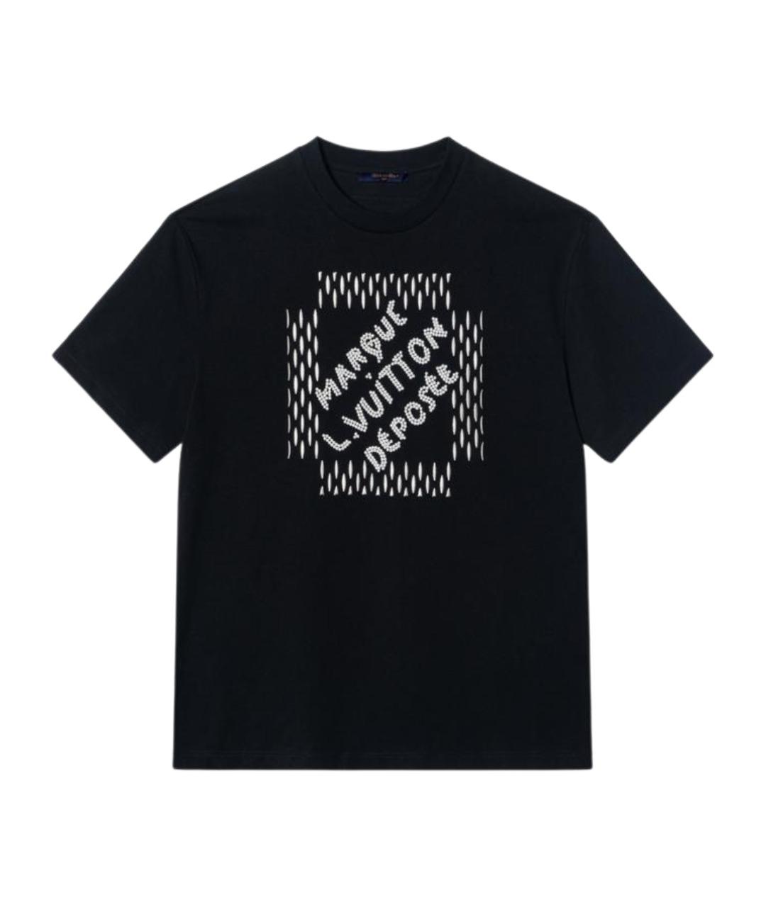 LOUIS VUITTON Черная хлопковая футболка, фото 1