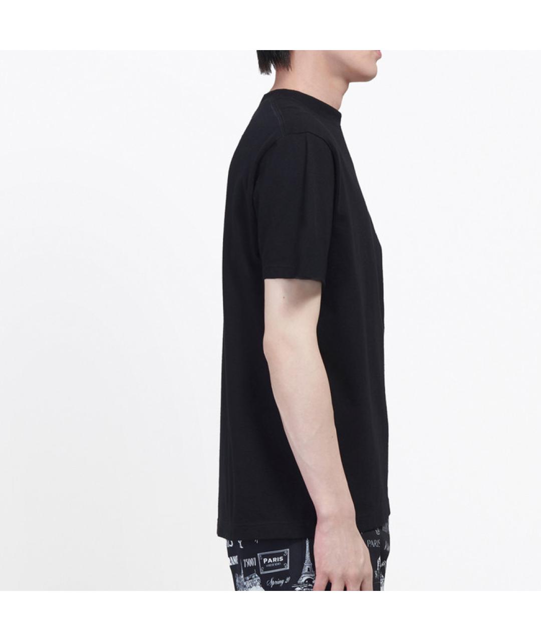 BALENCIAGA Черная хлопковая футболка, фото 5
