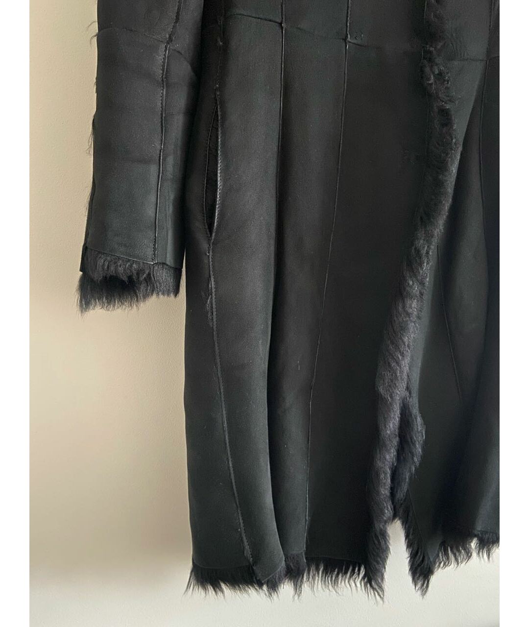 JIL SANDER Черная замшевая дубленка, фото 4