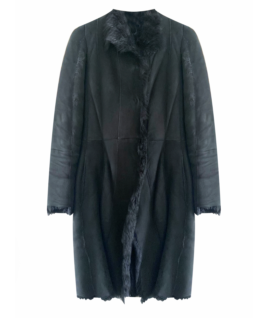 JIL SANDER Черная замшевая дубленка, фото 1