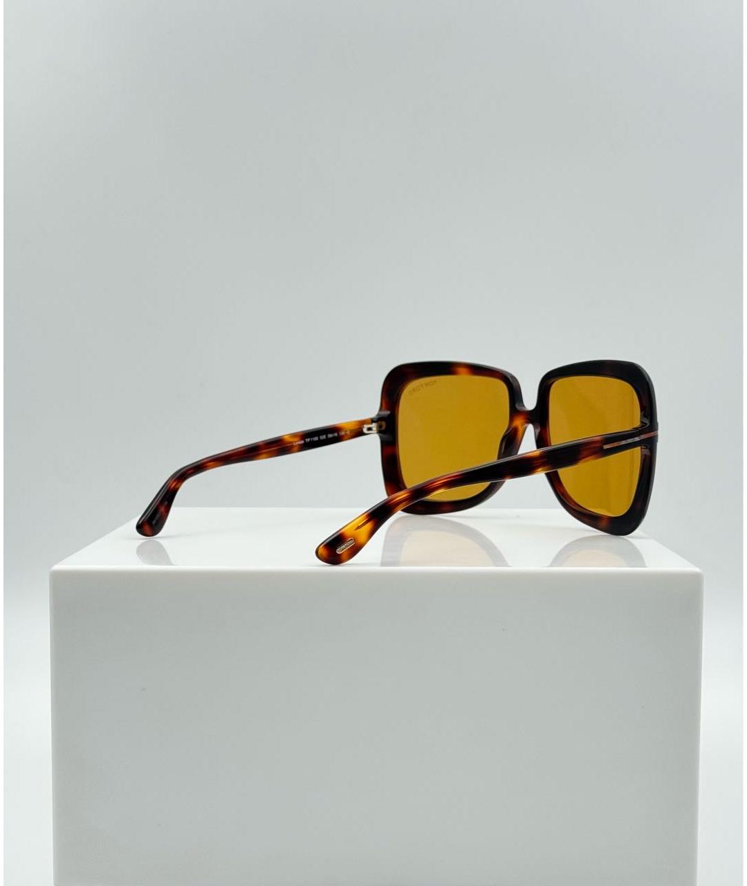 TOM FORD Желтые пластиковые солнцезащитные очки, фото 7