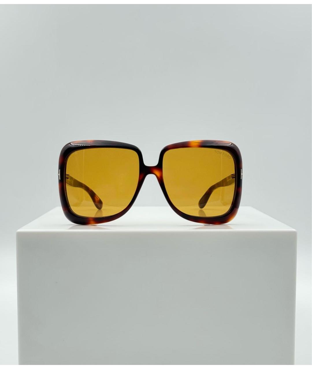 TOM FORD Желтые пластиковые солнцезащитные очки, фото 6