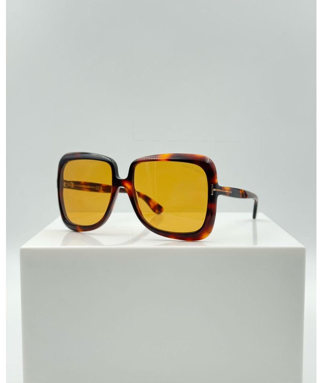 TOM FORD Желтые пластиковые солнцезащитные очки, фото 5