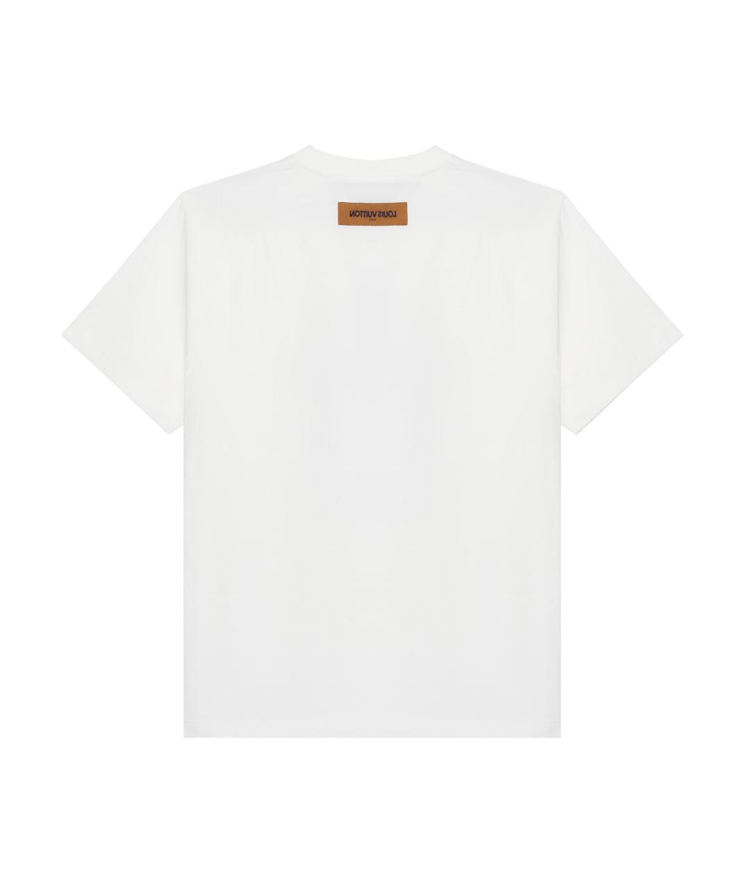 LOUIS VUITTON Белая хлопковая футболка, фото 2