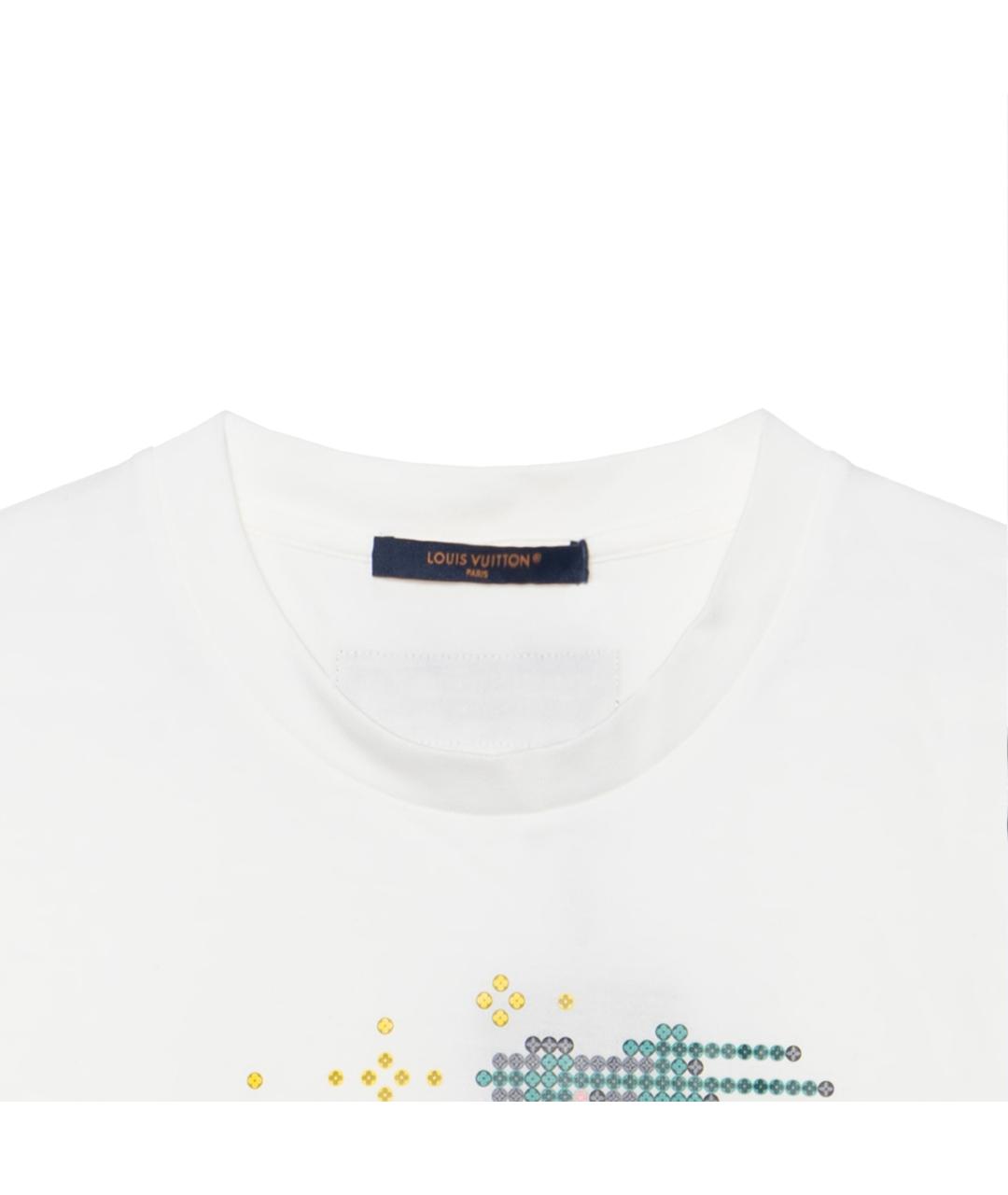 LOUIS VUITTON Белая хлопковая футболка, фото 3