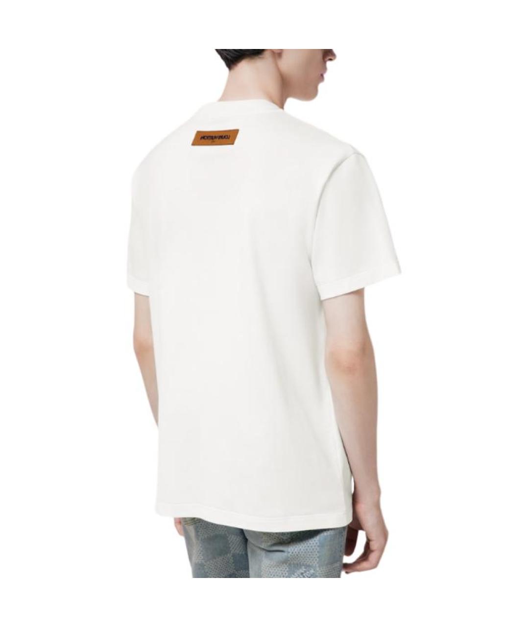 LOUIS VUITTON Белая хлопковая футболка, фото 9