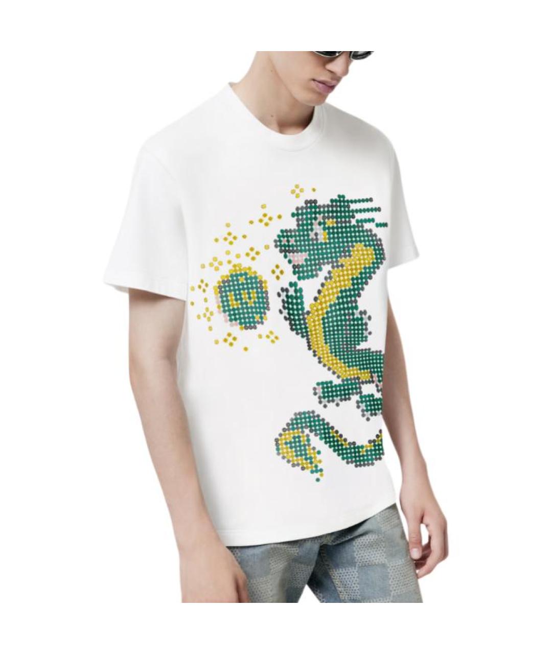 LOUIS VUITTON Белая хлопковая футболка, фото 8