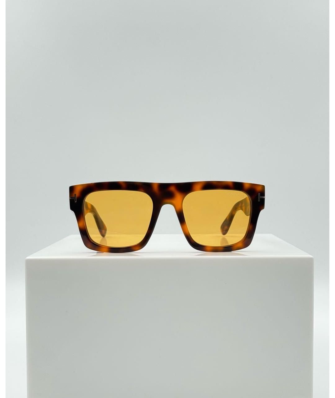 TOM FORD Желтые пластиковые солнцезащитные очки, фото 5