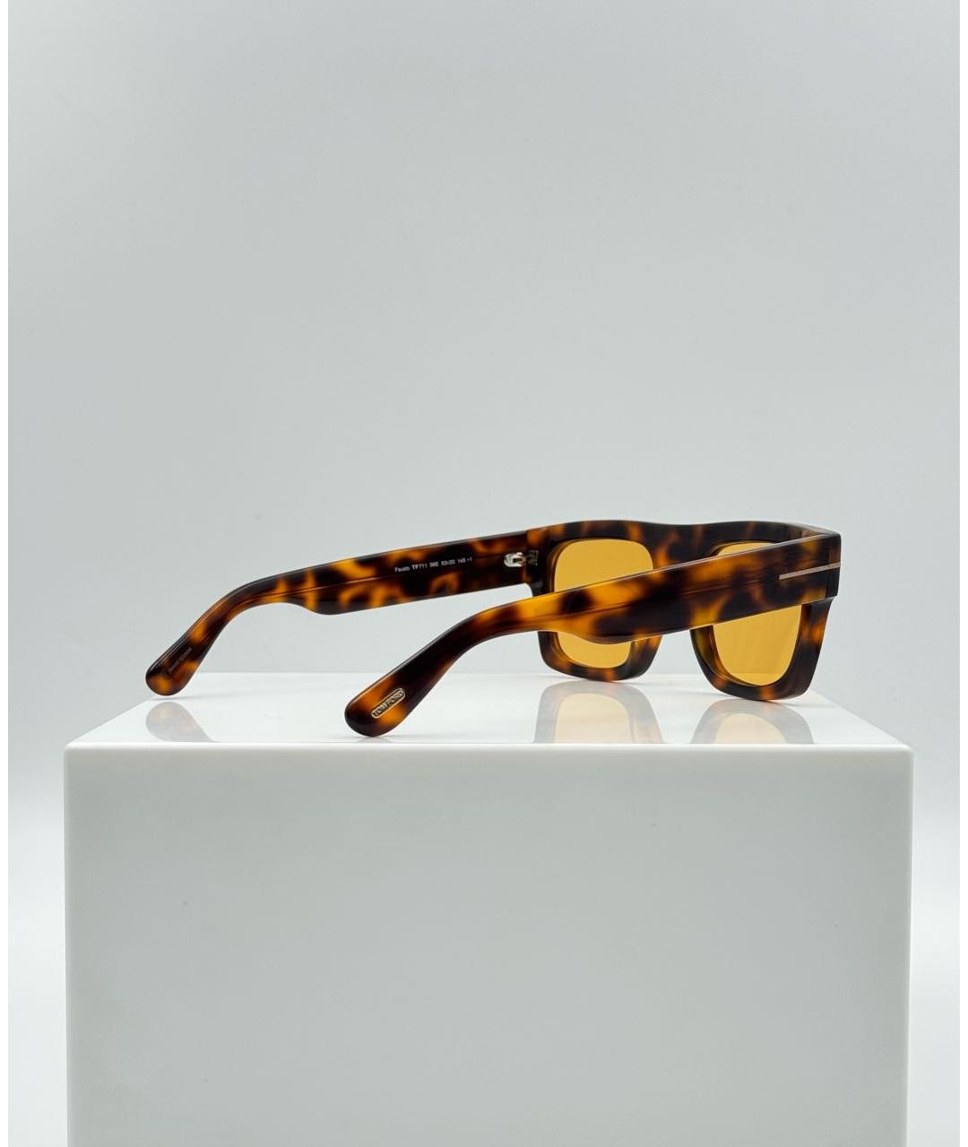 TOM FORD Желтые пластиковые солнцезащитные очки, фото 6