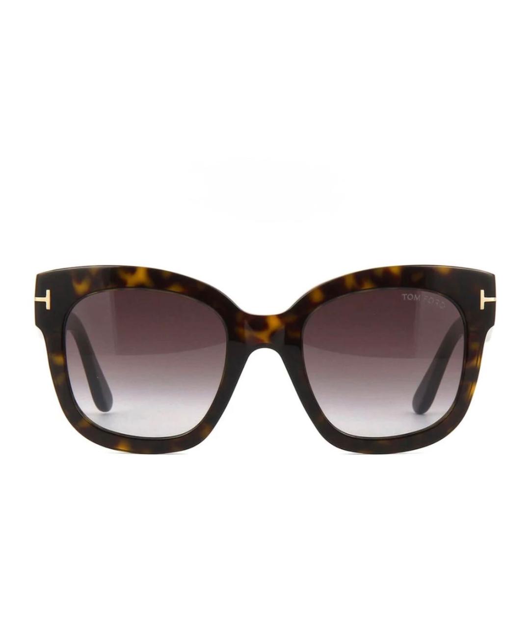 TOM FORD Коричневые пластиковые солнцезащитные очки, фото 2