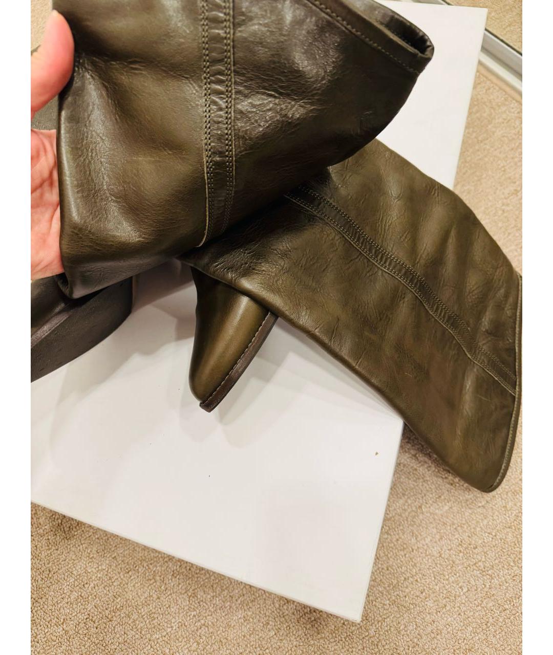 ISABEL MARANT Коричневые кожаные ботфорты, фото 7