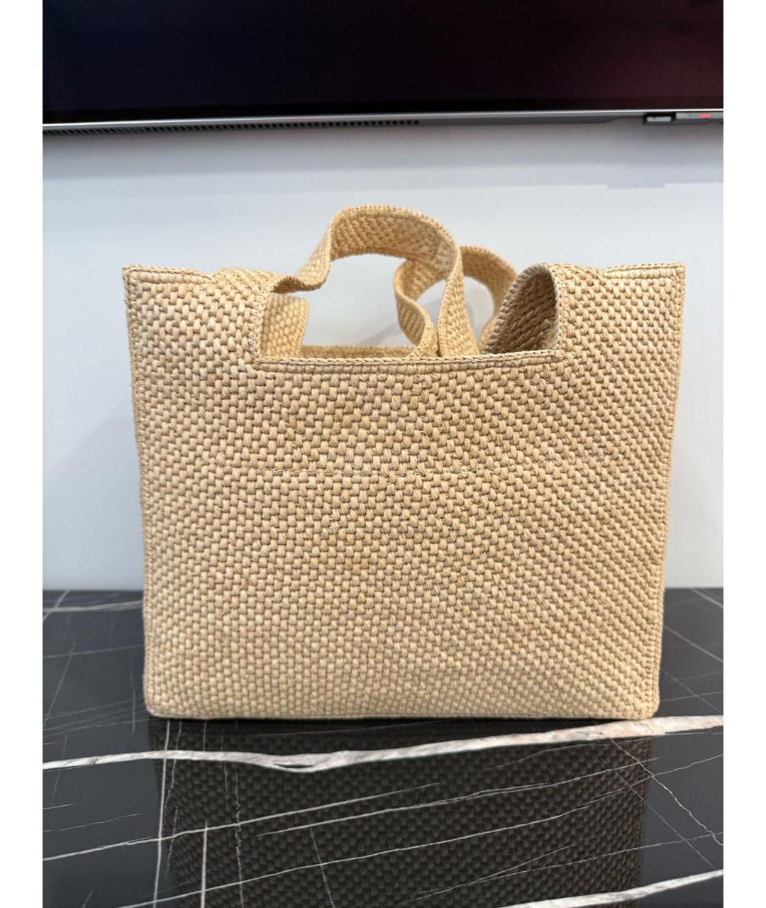 LOEWE Бежевая пляжная сумка, фото 3