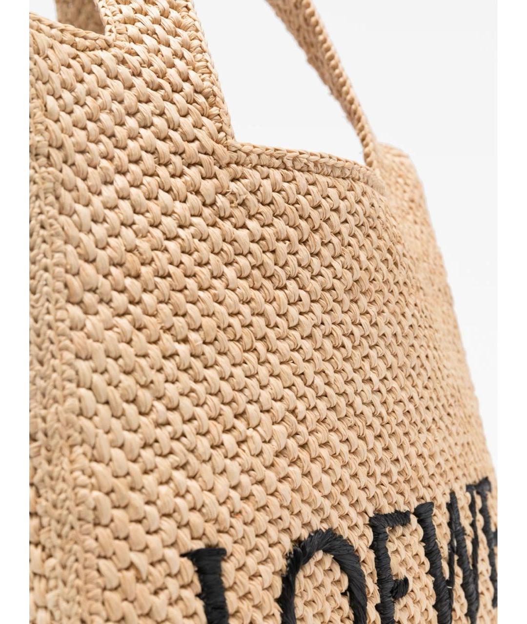 LOEWE Бежевая пляжная сумка, фото 6