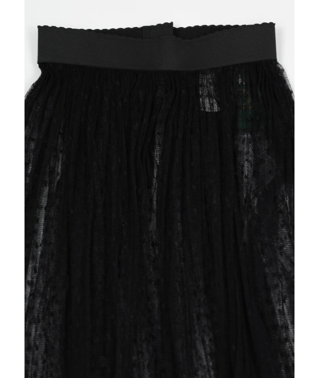 DOLCE&GABBANA Черная полиамидовая юбка макси, фото 5