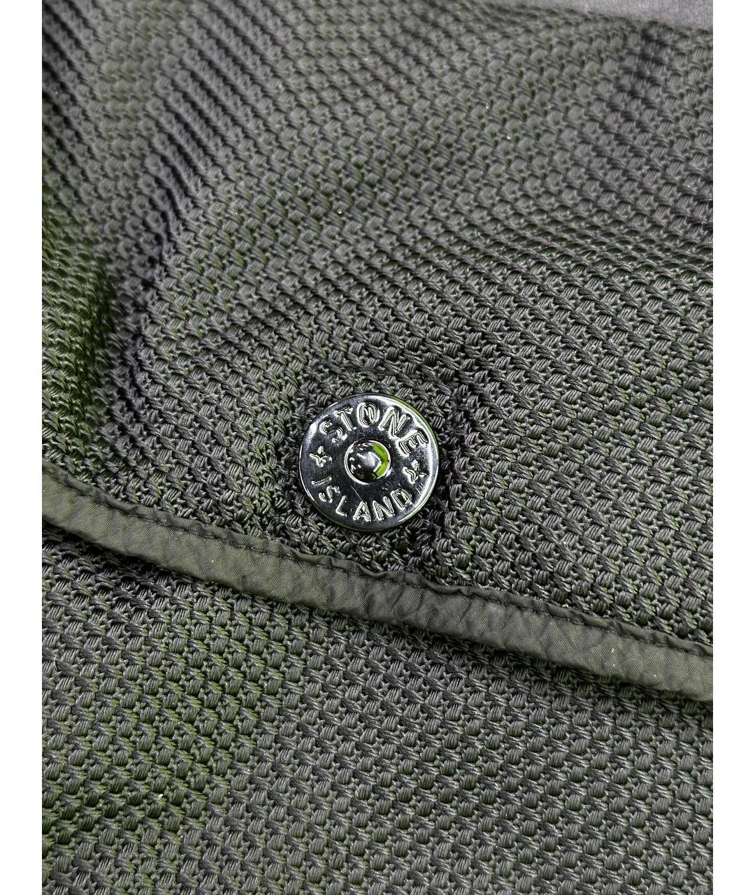 STONE ISLAND Черная кожаная куртка, фото 5