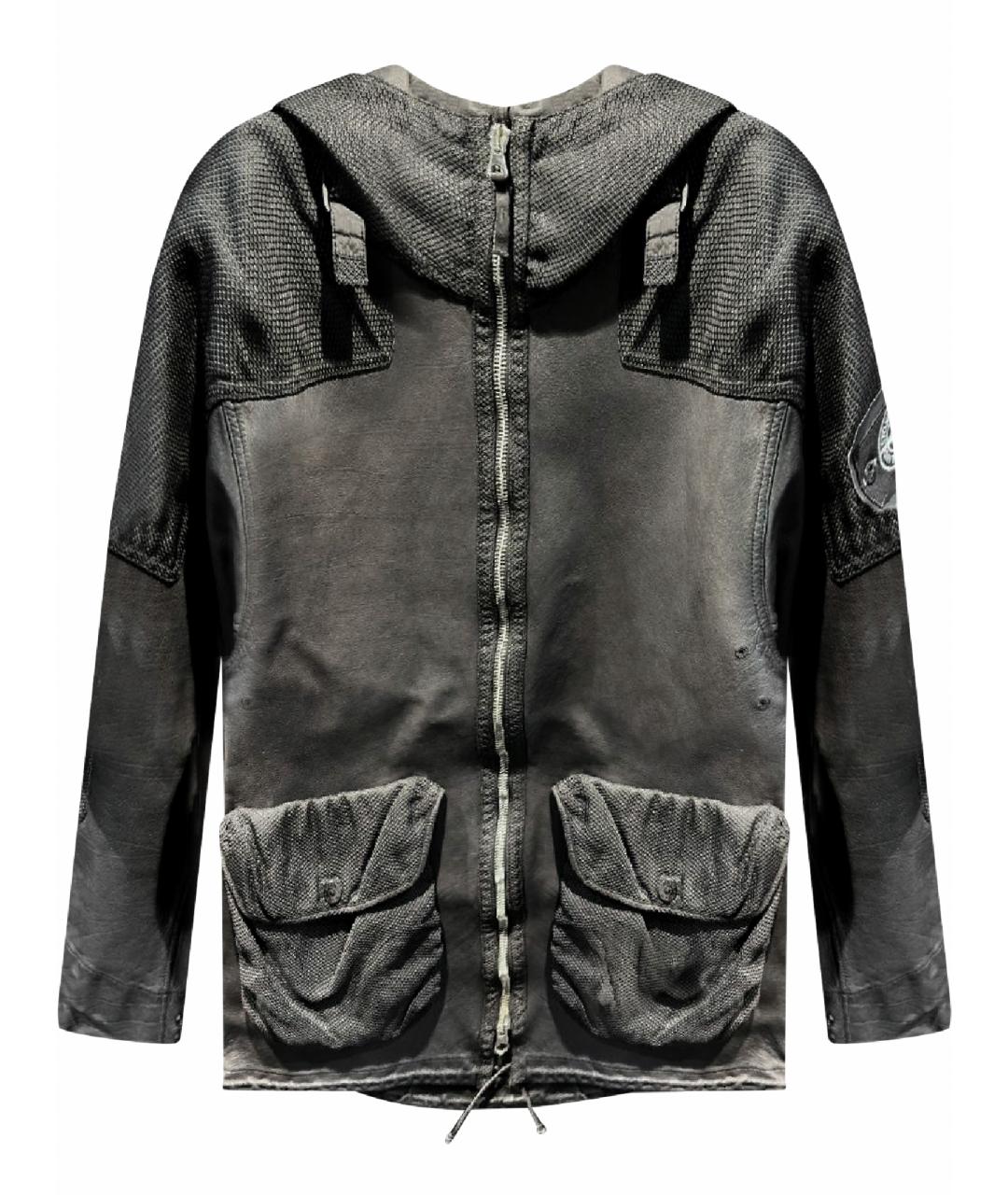 STONE ISLAND Черная кожаная куртка, фото 1