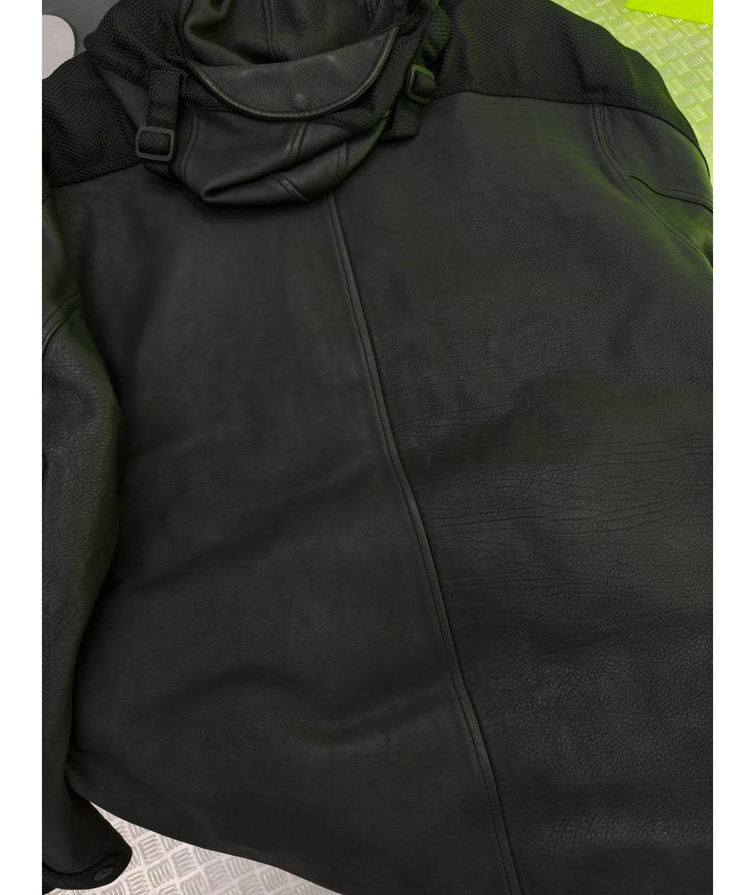 STONE ISLAND Черная кожаная куртка, фото 4
