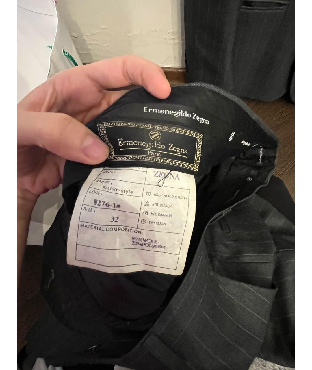 ERMENEGILDO ZEGNA XXX Серый классический костюм, фото 7