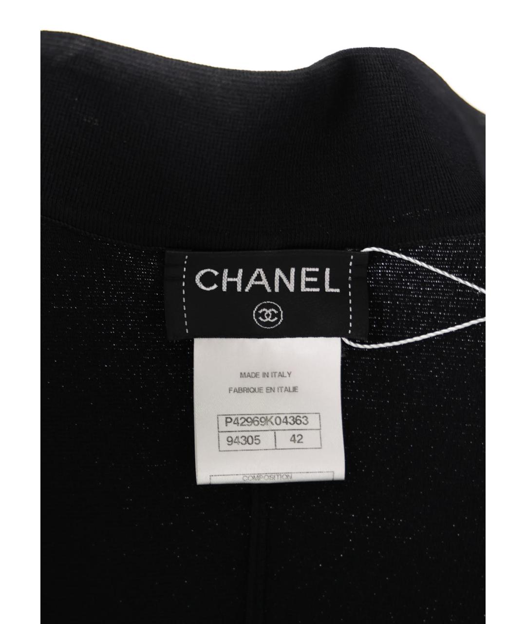 CHANEL Черная вискозная жилетка, фото 4