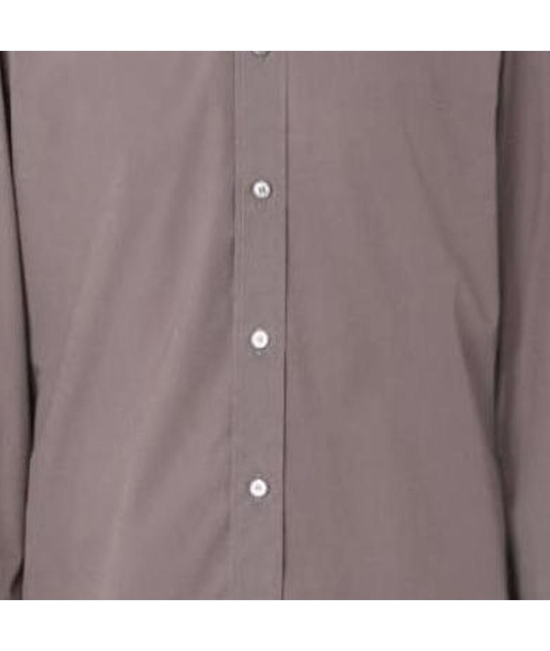 BURBERRY Серая хлопковая классическая рубашка, фото 5