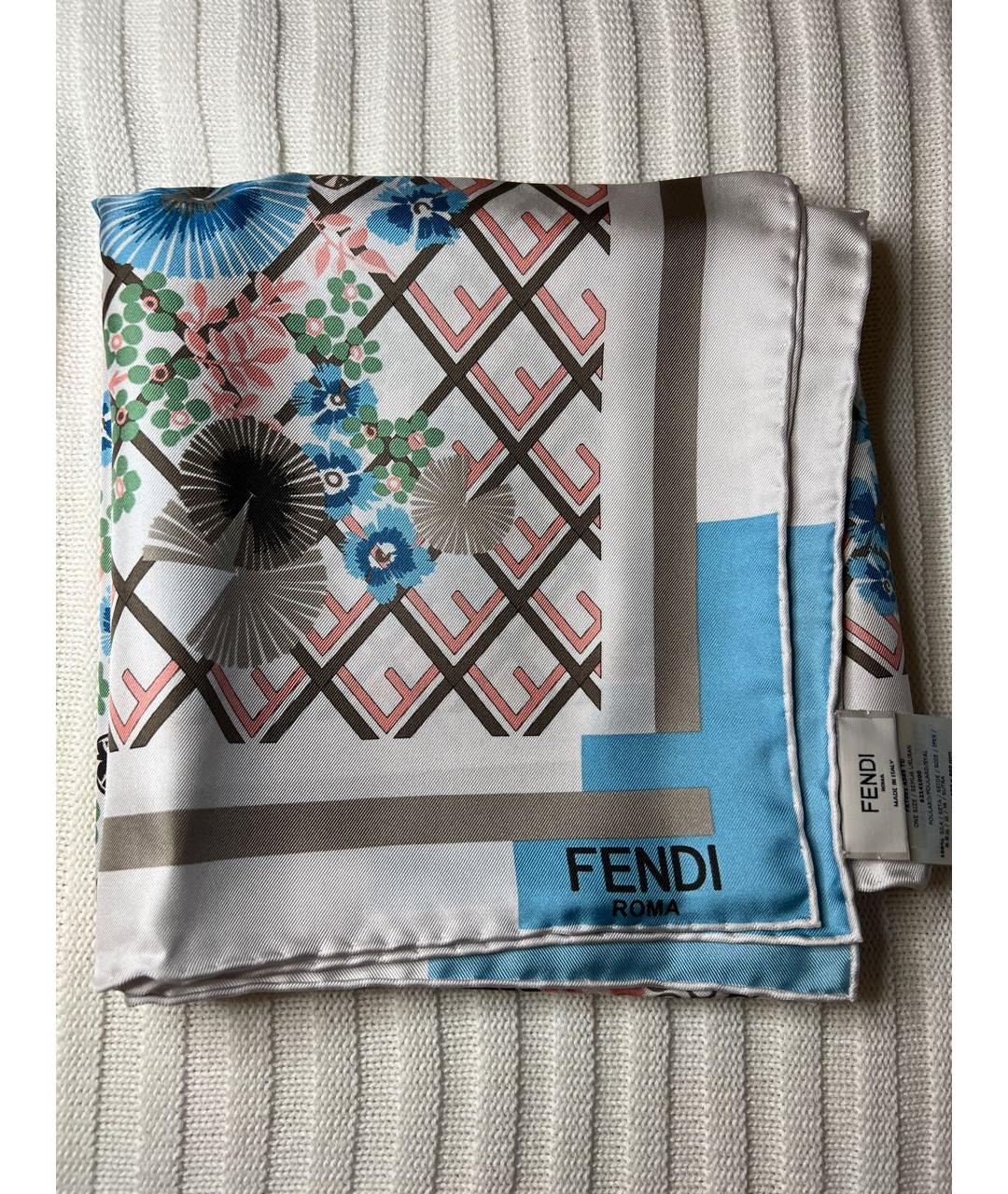 FENDI Мульти шелковый платок, фото 5