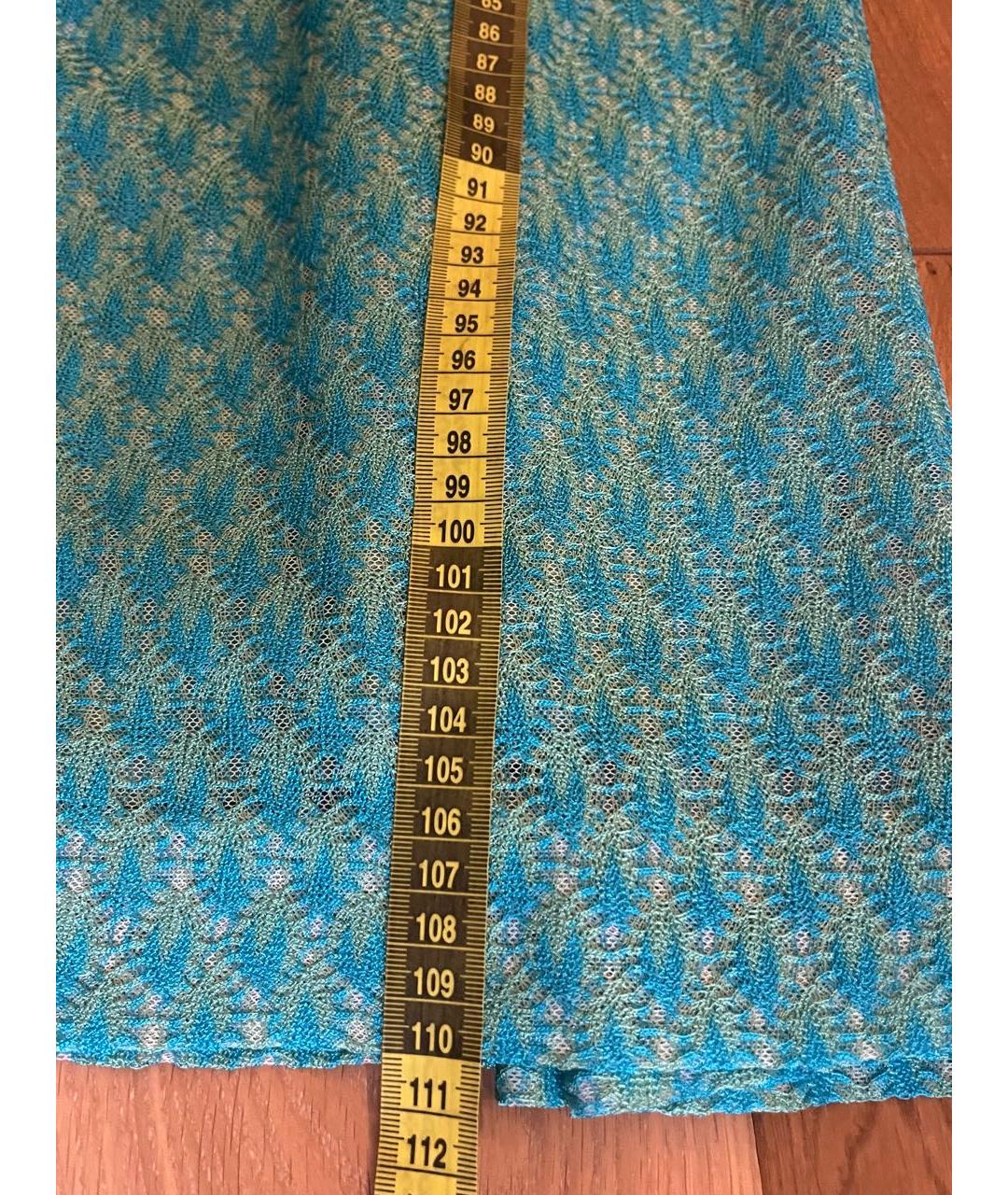 MISSONI Бирюзовые вискозные брюки широкие, фото 7