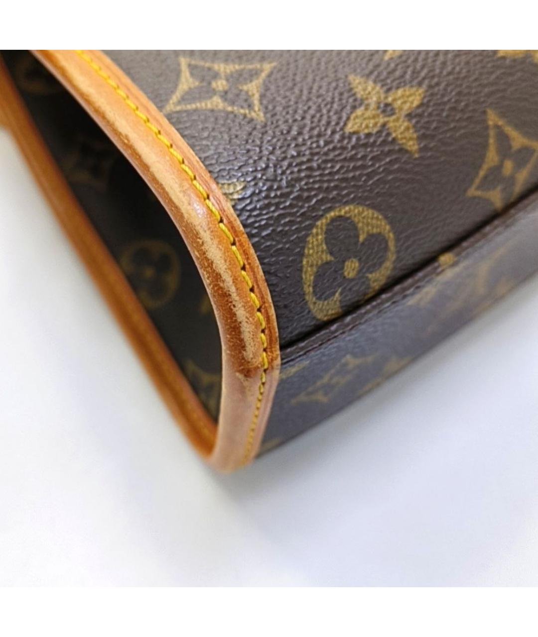 LOUIS VUITTON Коричневая сумка с короткими ручками, фото 7