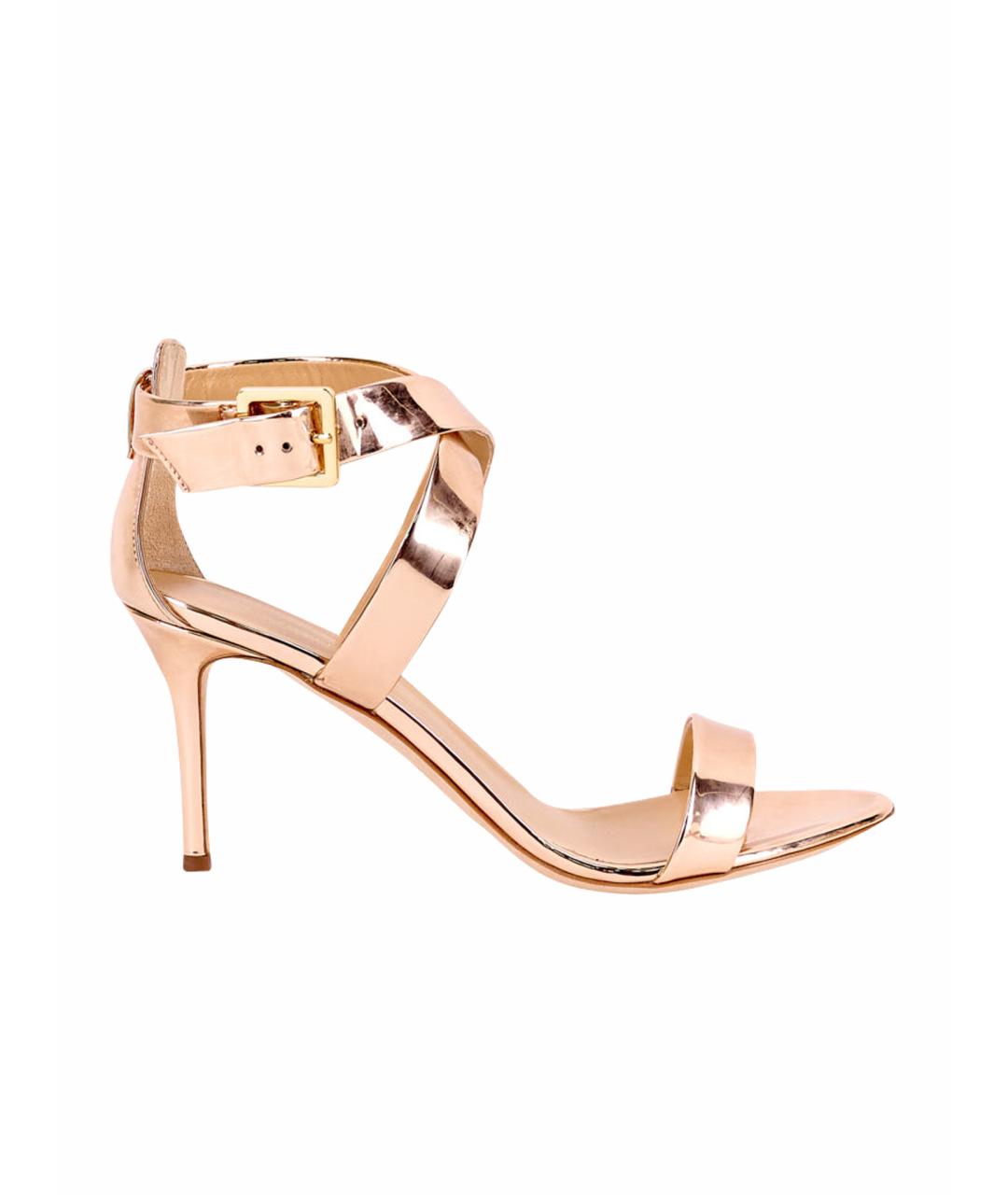 GIUSEPPE ZANOTTI DESIGN Золотые кожаные босоножки, фото 1